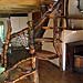 rustic wooden stairs