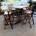 wooden outdoor table and chairs