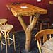 wooden counter top table